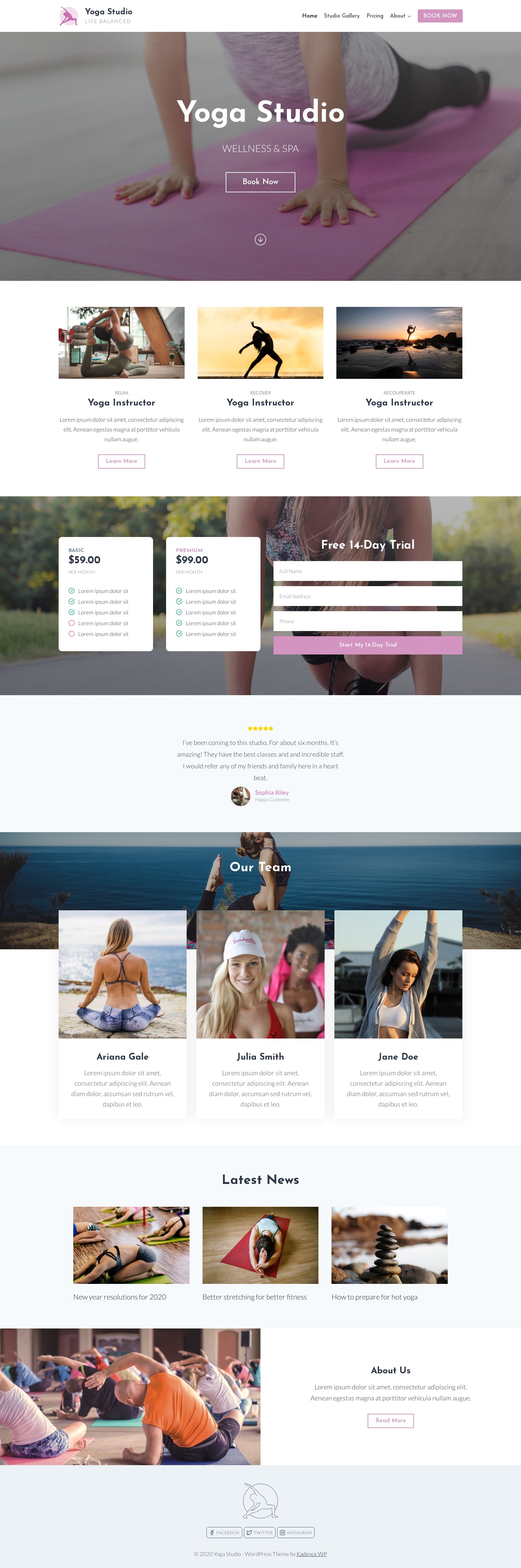 Yoga Studio — Home