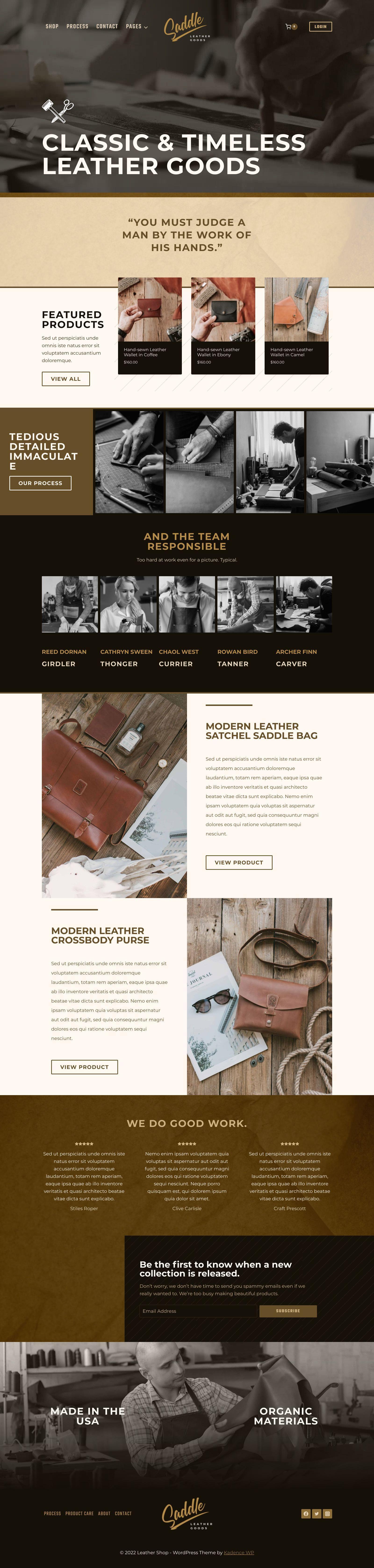 Leather Shop — Home