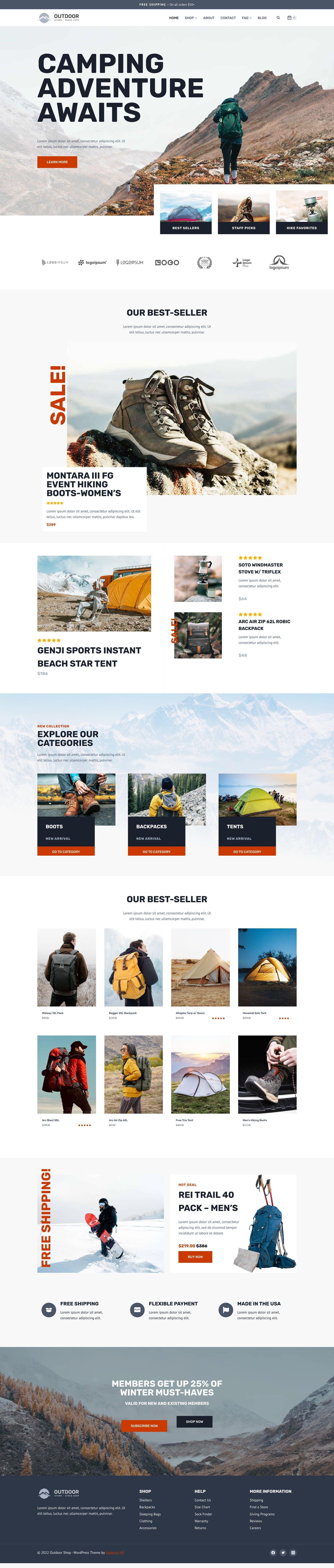 Outdoor Shop — Home