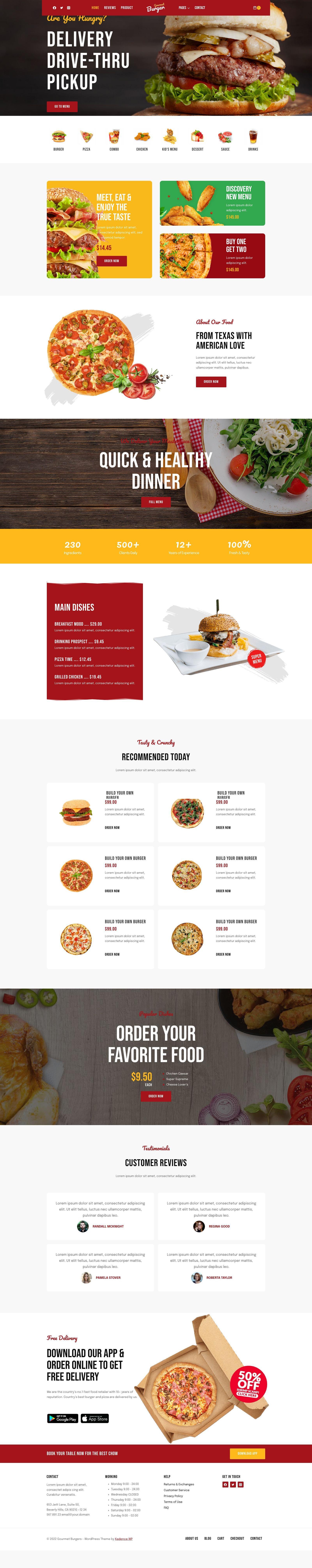 Gourmet Burger — Home