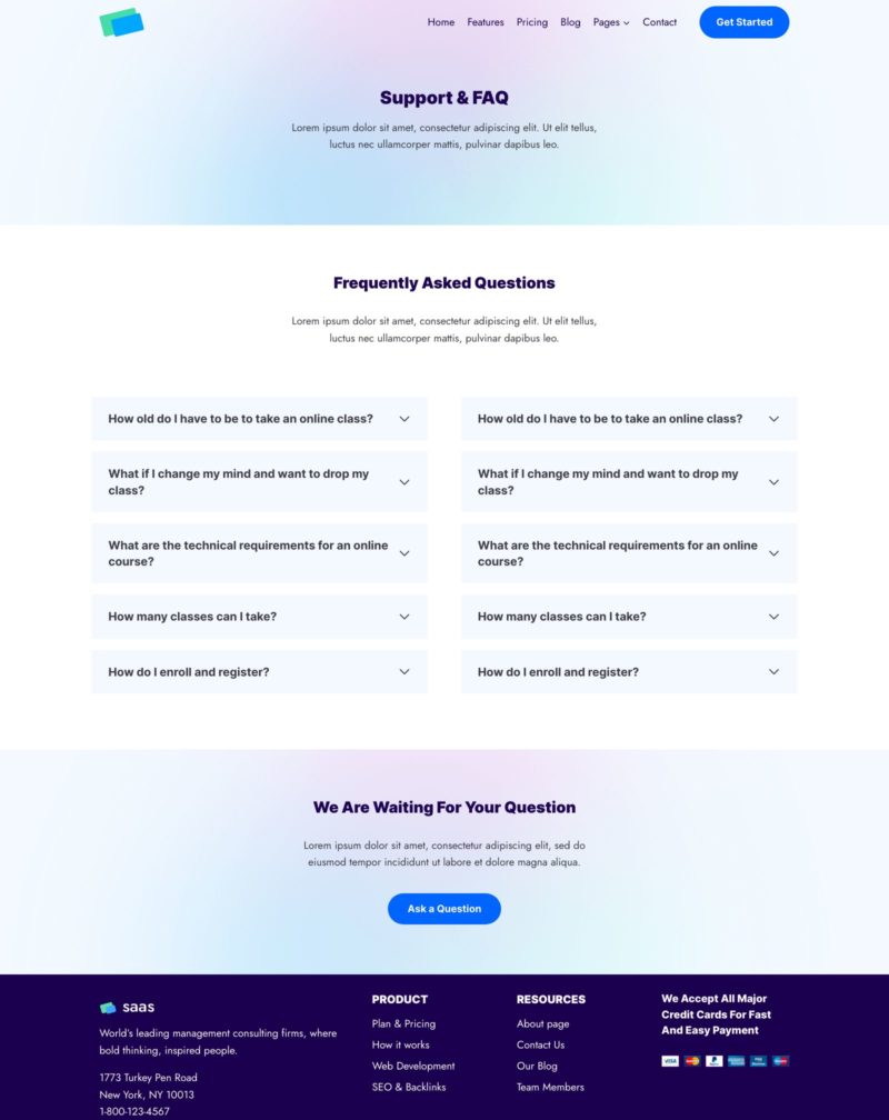 Support & FAQ