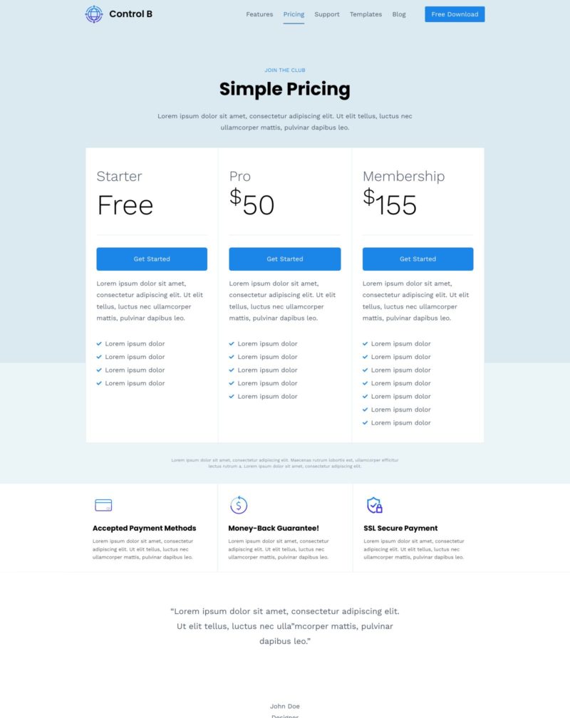 Pricing