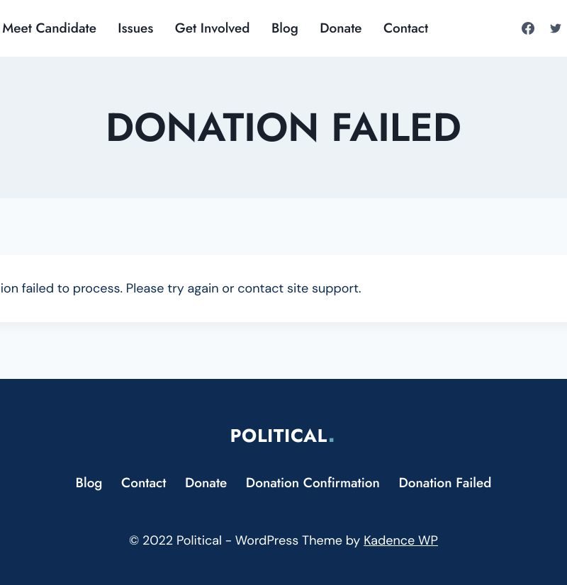 Donation Failed