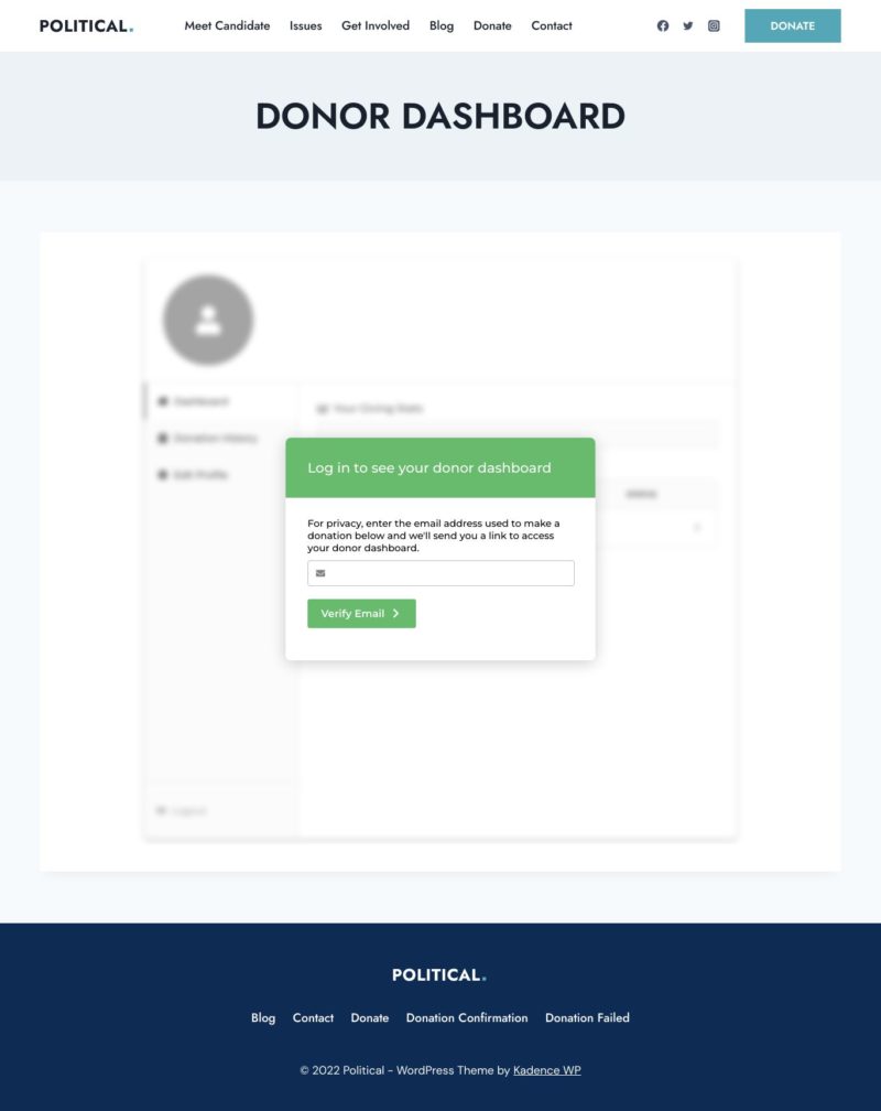 Donor Dashboard