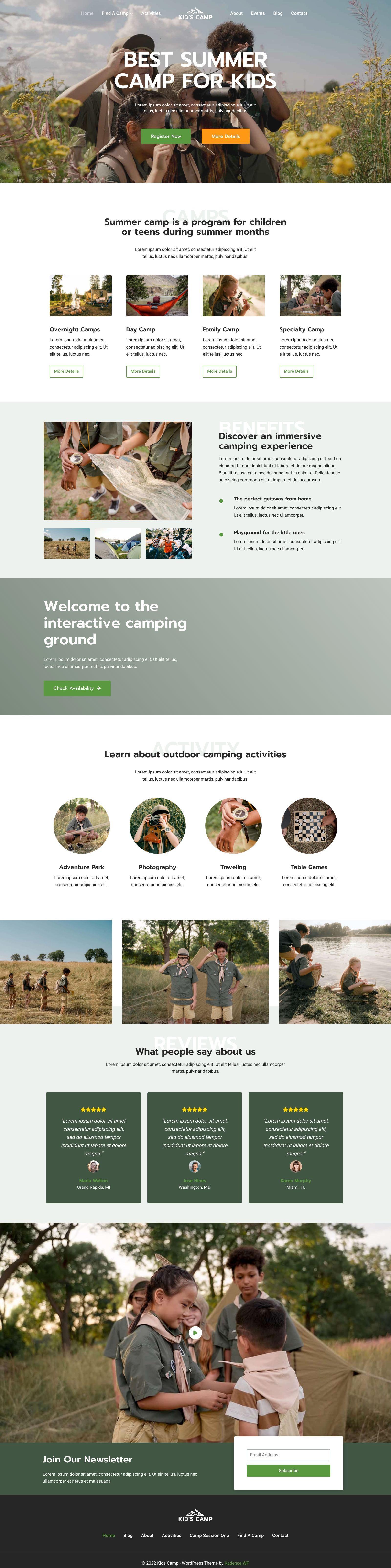 Kids Camp — Home