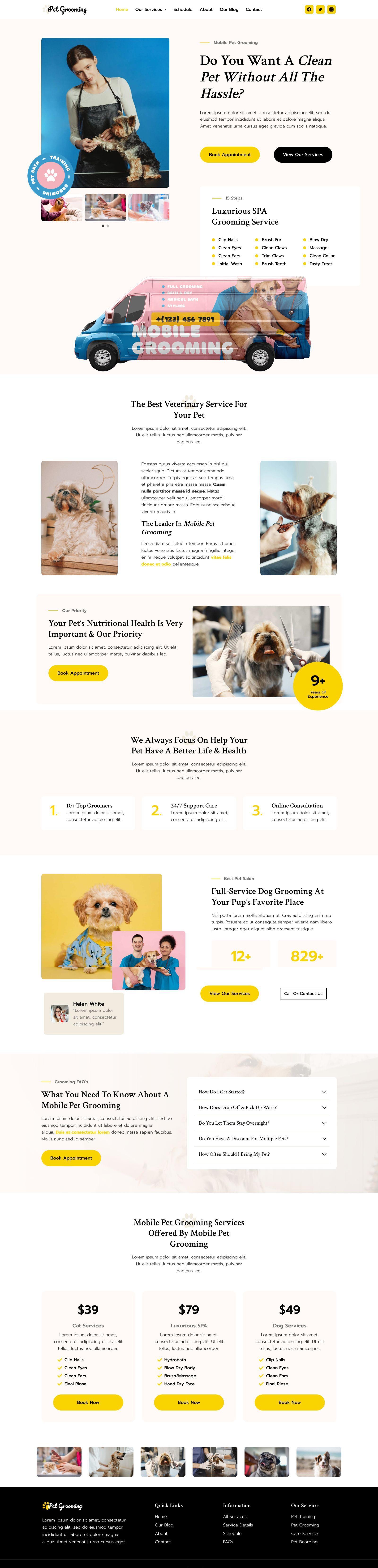 Pet Groomer — Home