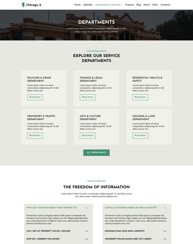 Departments