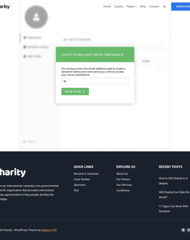 Donor Dashboard