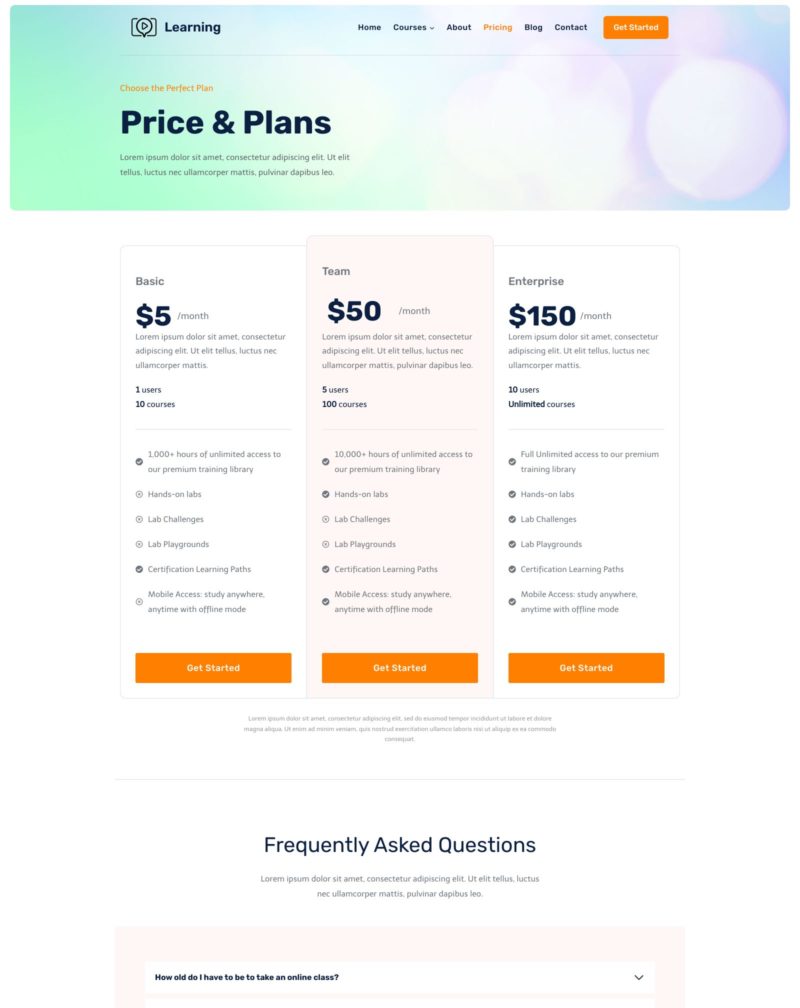 Pricing