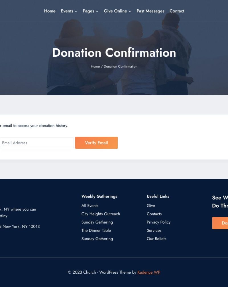 Donation Confirmation