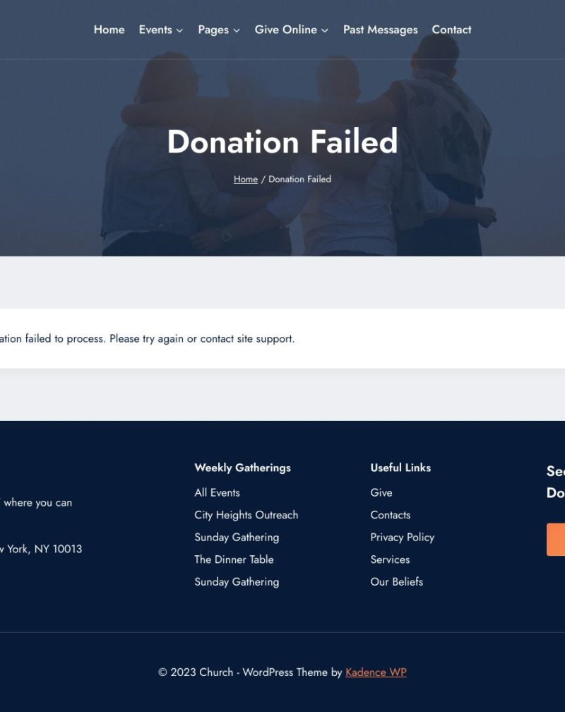 Donation Failed