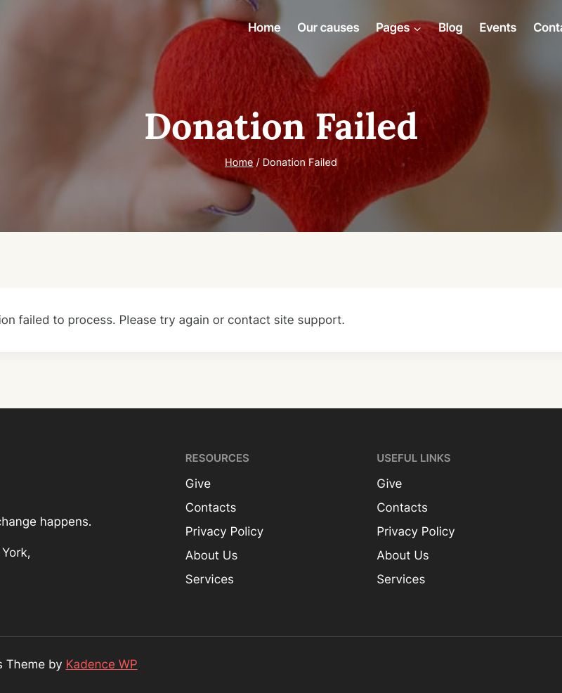 Donation Failed