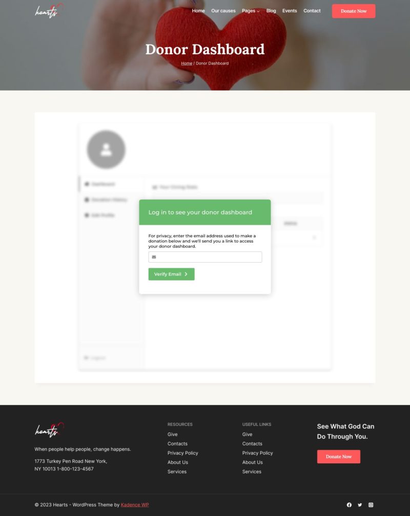 Donor Dashboard