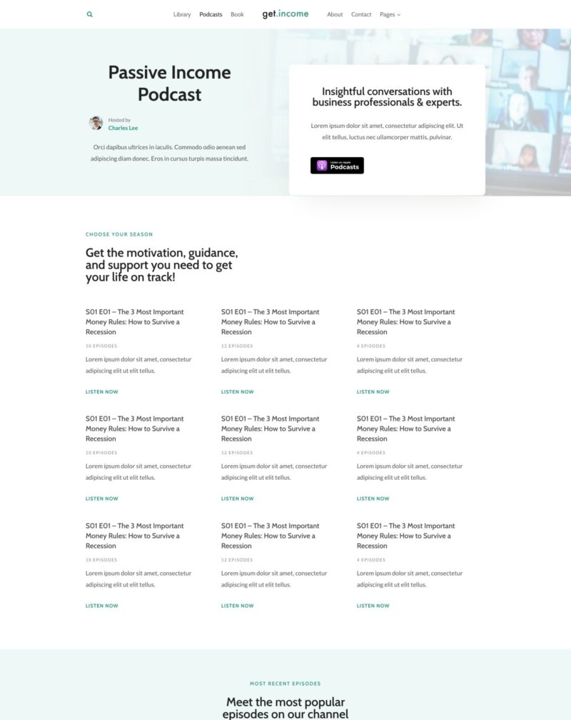 Podcasts Page
