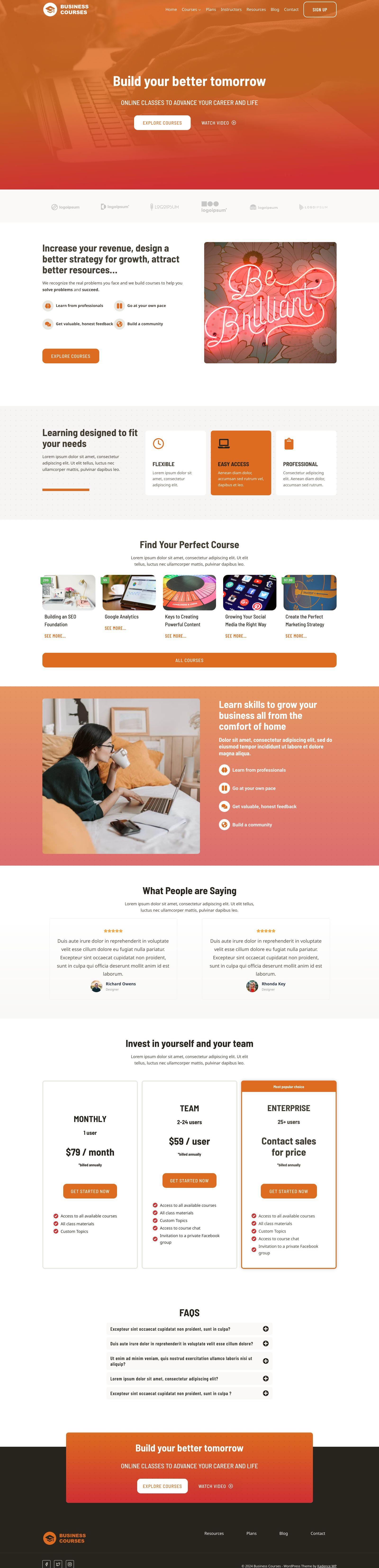 Business Courses — Home