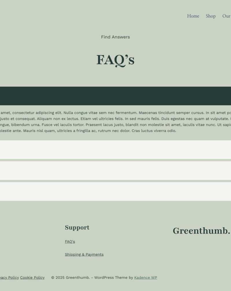 FAQ's