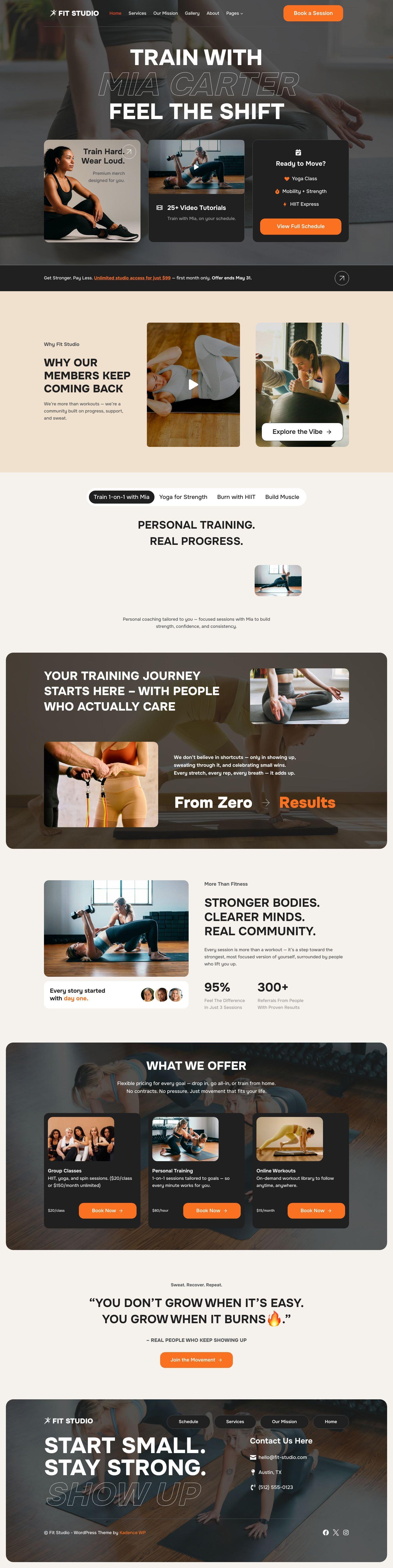 Fit Studio — Home